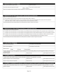 State Form 44400 Application for Variance - Indiana, Page 2