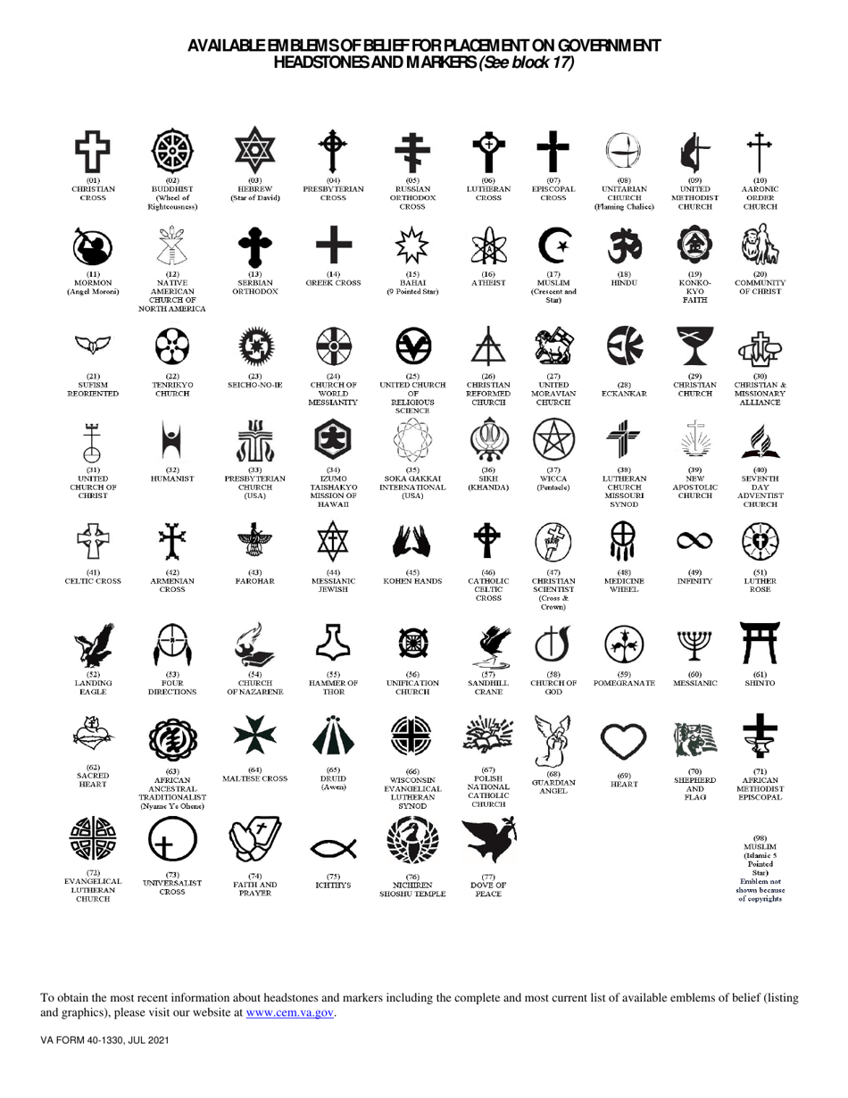 VA Form 40-1330 Claim for Standard Government Headstone or Marker, Page 5