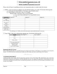 Charitable Gambling License Application - 90-day - Iowa, Page 5