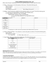 Charitable Gambling License Application - 14-day - Iowa, Page 5