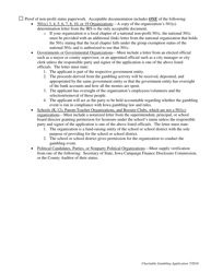 Charitable Gambling License Application - One-Year - Iowa, Page 2