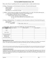 Charitable Gambling License Application - Two-Year - Iowa, Page 5