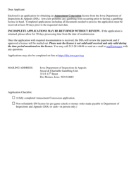 Document preview: Amusement Concession License Application - Iowa