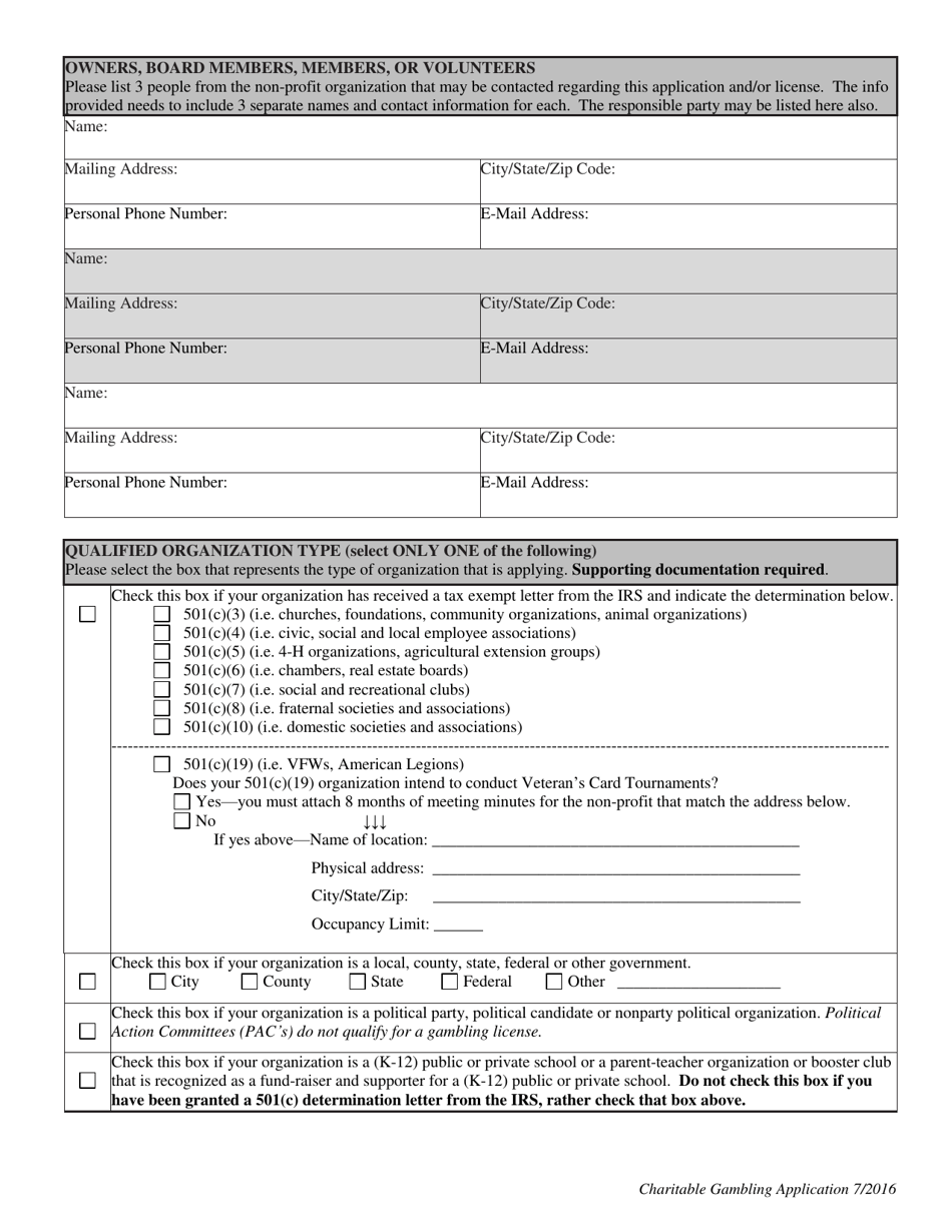 Charitable Gambling License Application - Bingo at a Fair or Festival License - Iowa, Page 4