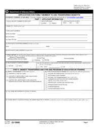 VA Form 22-1990E Application for Family Member to Use Transferred Benefits, Page 3
