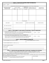 VA Form 22-1990E Application for Family Member to Use Transferred Benefits, Page 4