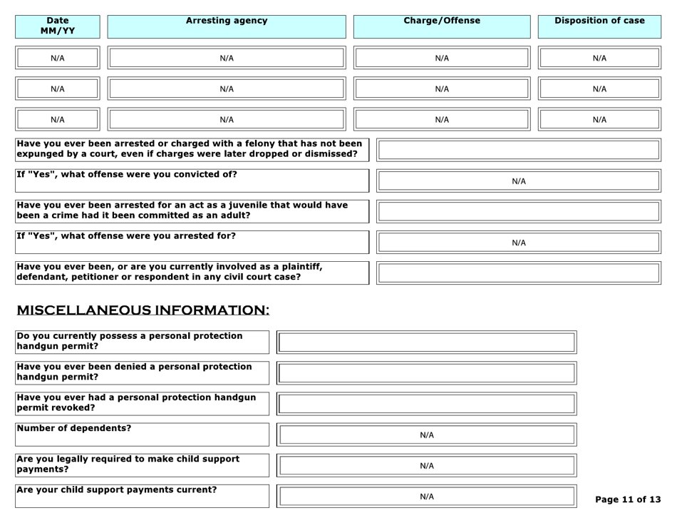 Volunteer Chaplain on-Line Application - Indiana, Page 11