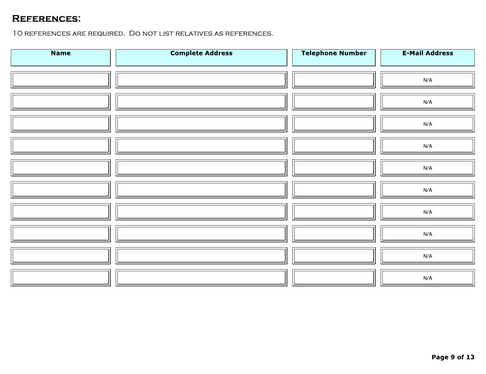 Volunteer Chaplain on-Line Application - Indiana, Page 9