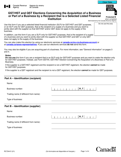 Form RC7244  Printable Pdf