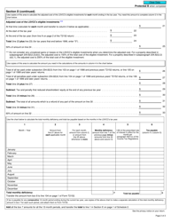 Form T2152 Schedule 1 Calculating Tax Under Subsection 204.82(2) - Canada, Page 2