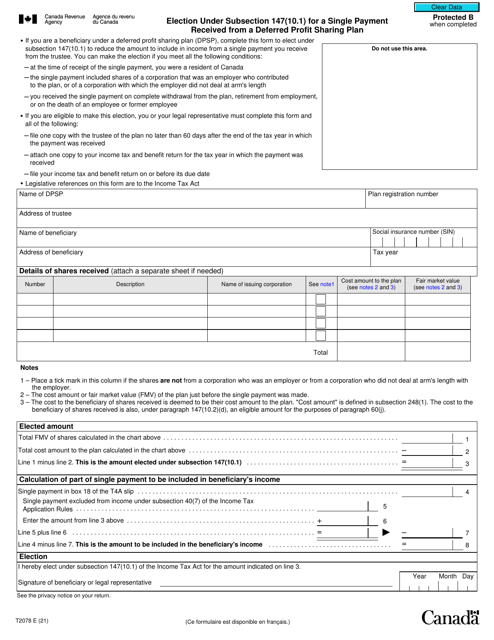 Form T2078  Printable Pdf
