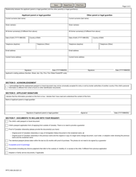 Form PPTC658 Confirmation of Eligibility for Gratis Replacement of a Valid Passport or Travel Document - Reflection of Reclaimed Indigenous Name - Child - Under 16 Years of Age - Canada, Page 2
