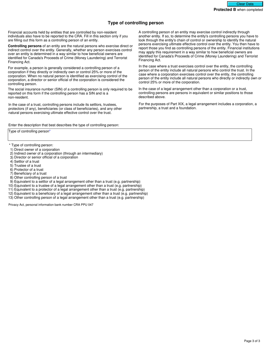 Form RC520 Declaration of Tax Residence for Individuals - Part Xix of the Income Tax Act - Canada, Page 3