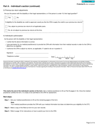 Form T2201 &quot;Disability Tax Credit Certificate&quot; - Canada, Page 2