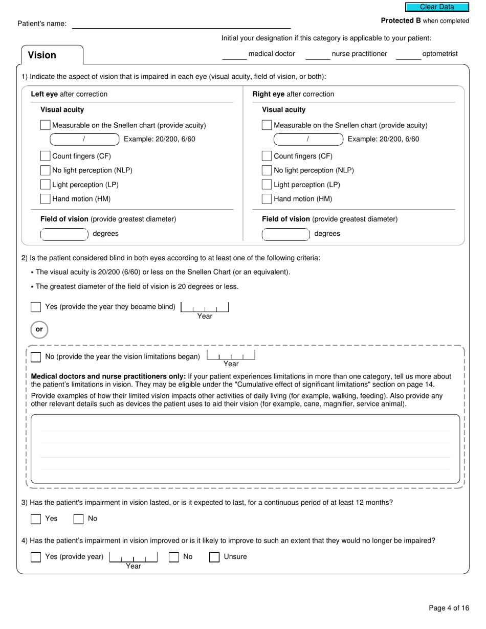 Form T2201 Download Fillable Pdf Or Fill Online Disability Tax Credit Certificate Canada 3161