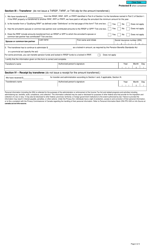 Form T2033 Direct Transfer Under Subsection 146.3(14.1), 147.5(21) or 146(21), or Paragraph 146(16)(A) or 146.3(2)(E) - Canada, Page 2