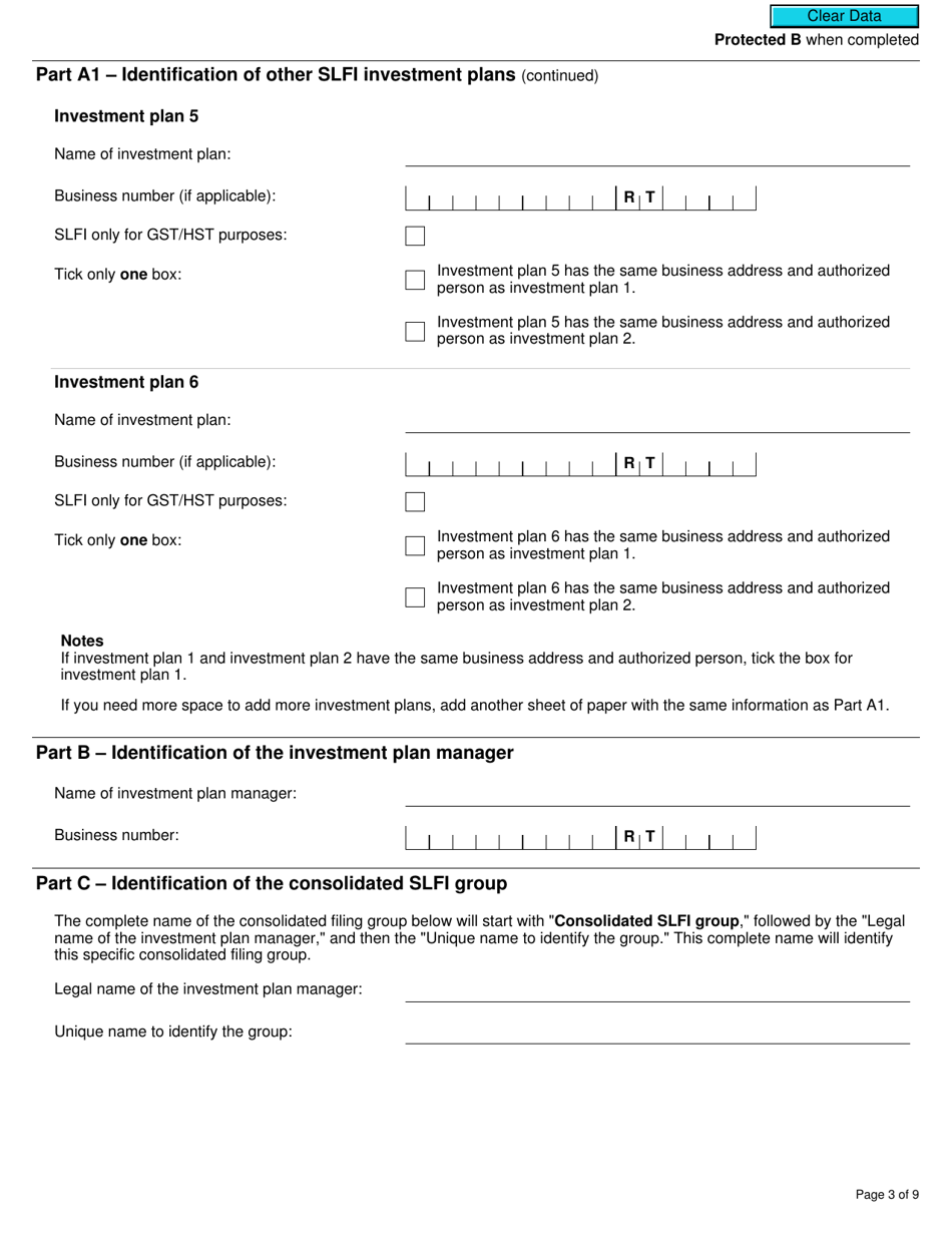 Form RC7204 Consolidated Filing Election or Notice of Revocation for a Selected Listed Financial Institution for Gst / Hst and Qst Purposes or Only for Qst Purposes - Canada, Page 3