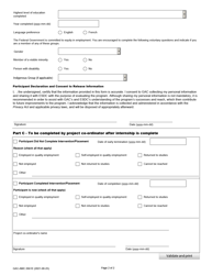 Form AMC-GAC2661 Participant Information Form - International Youth Internship Program - Canada (English/French), Page 2
