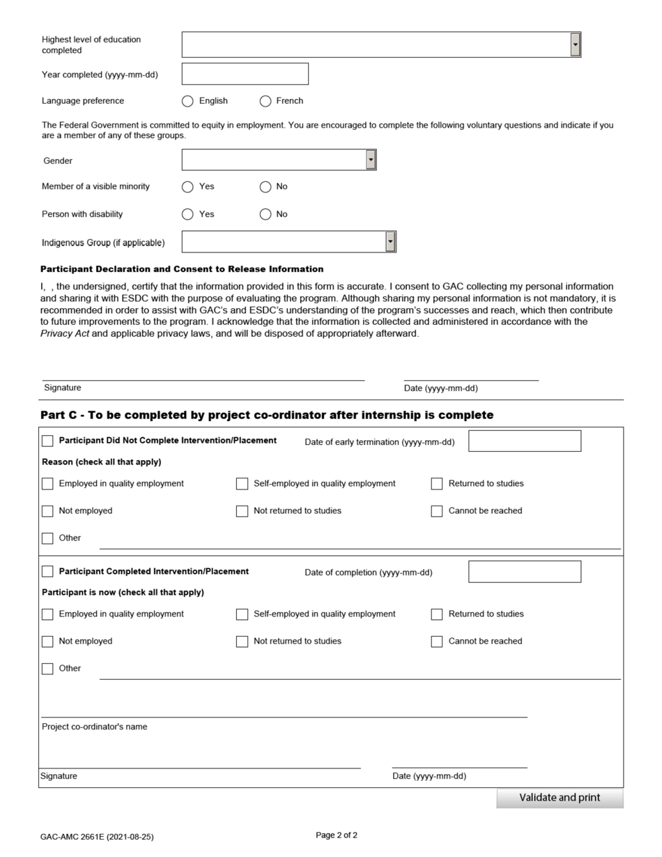 Form Amc Gac2661 Fill Out Sign Online And Download Fillable Pdf Canada Englishfrench 8607