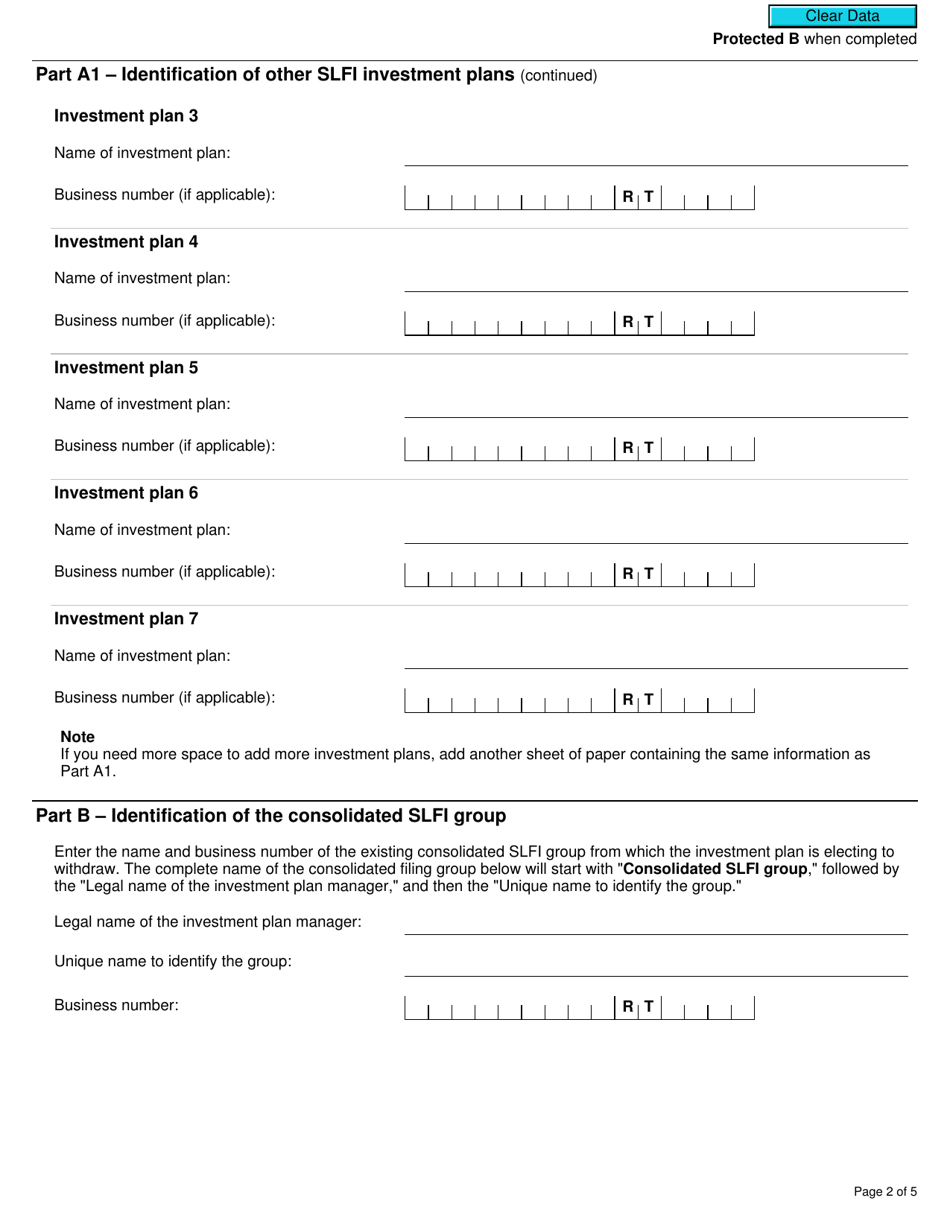 Form RC4604-2 Election for a Selected Listed Financial Institution to Withdraw From a Gst / Hst Consolidated Filing Election - Canada, Page 2