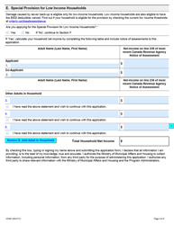 Form 2234E Disaster Recovery Assistance for Ontarians: Application Form for Homeowners and Tenants - Ontario, Canada, Page 4