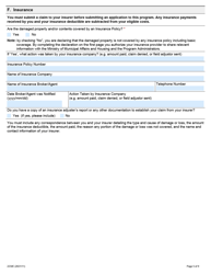 Form 2234E Disaster Recovery Assistance for Ontarians: Application Form for Homeowners and Tenants - Ontario, Canada, Page 5