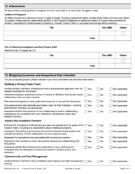 Form ON00303E Application Form Stream 2: Targeted Ontario Research Fund - Research Excellence Round 11 - Ontario, Canada, Page 15