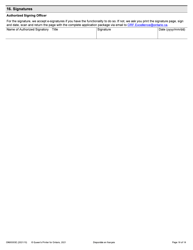 Form ON00303E Application Form Stream 2: Targeted Ontario Research Fund - Research Excellence Round 11 - Ontario, Canada, Page 18