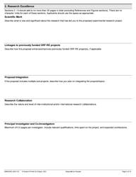 Form ON00303E Application Form Stream 2: Targeted Ontario Research Fund - Research Excellence Round 11 - Ontario, Canada, Page 5