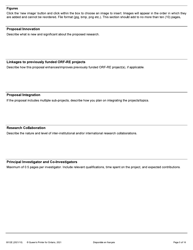 Form 0012E Application Form Stream 1: General Ontario Research Fund - Research Excellence Round 11 - Ontario, Canada, Page 5