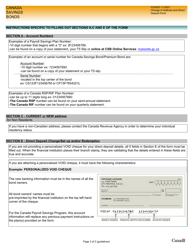 Change of Address and Direct Deposit Form - Canada, Page 2