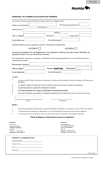 Document preview: Forme MB25 Demande De Permis D'exploration Miniere - Manitoba, Canada (French)