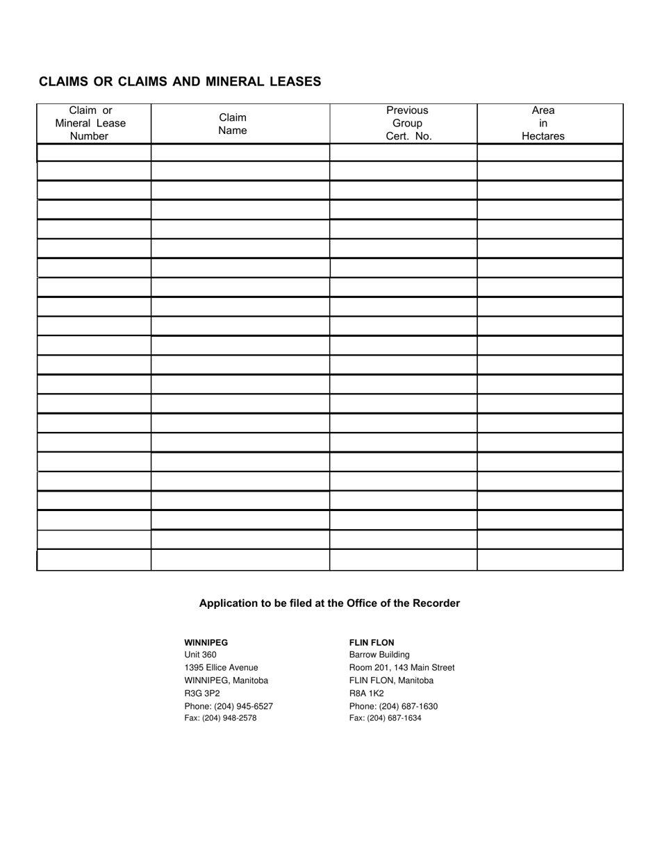 Form MB9 Application for Grouping - Manitoba, Canada, Page 2