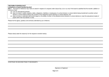 Board of Reference Hearing Request Form - Rural - Manitoba, Canada, Page 2