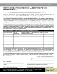 Demande De Financement Pour Le Predeveloppement D&#039;emissions a Episodes Multiples - Manitoba, Canada (French), Page 2