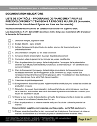 Demande De Financement Pour Le Predeveloppement D&#039;emissions a Episodes Multiples - Manitoba, Canada (French), Page 6