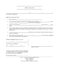 Form AA-10 Consent of Guardian(S) to Adoption - Manitoba, Canada, Page 3