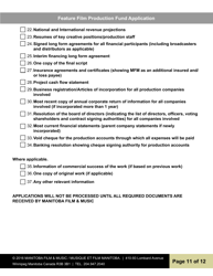Feature Film Production Fund Application - Manitoba, Canada, Page 11