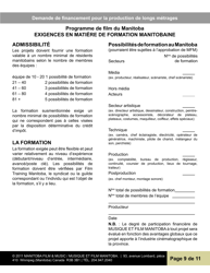 Demande De Financement Pour La Production De Longs Metrages - Manitoba, Canada (French), Page 9