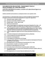 Demande De Financement Pour Le Developpement De Longs Metrages - Manitoba, Canada (French), Page 6