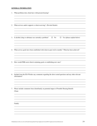 Portable Housing Benefit - Mental Health Project Referral Form - Manitoba, Canada, Page 2