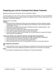 Notice of Entry - Confused Flour Beetle Treatment - Manitoba, Canada, Page 2