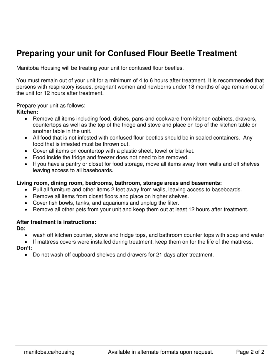 Notice of Entry - Confused Flour Beetle Treatment - Manitoba, Canada, Page 2
