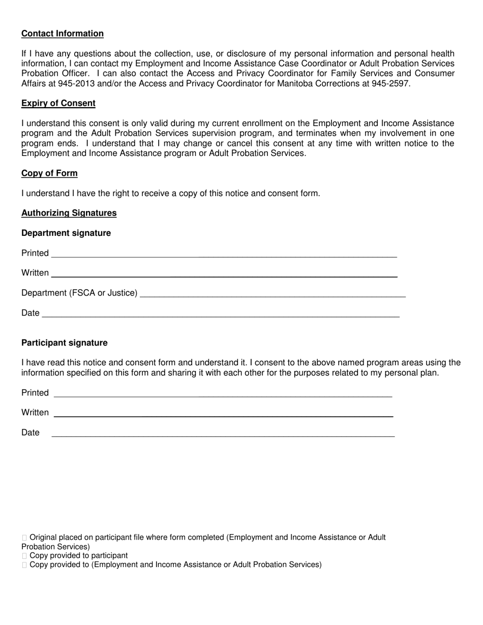 Personal Plan - Joint Planning Program (Jpp) - Manitoba, Canada, Page 2