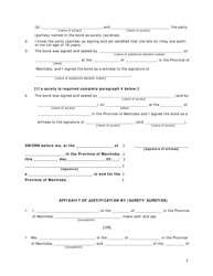 Substitute Decision Maker for Property Bond - Manitoba, Canada, Page 3