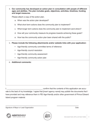 Recognition Application Form - Age Friendly - Prince Edward Island, Canada, Page 3
