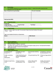 Application Form - Sigi: Abattoir Strategic Enhancement Project (Asep) - Prince Edward Island, Canada, Page 2