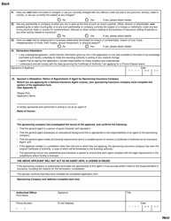 Application for New General Insurance Agent Certificate of Authority - Prince Edward Island, Canada, Page 3