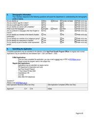 Agri-Food Growth Program Application Form - Prince Edward Island, Canada, Page 5