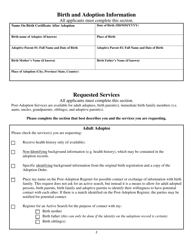 Form DG-513 Post-adoption Services Application Form - Prince Edward Island, Canada, Page 2